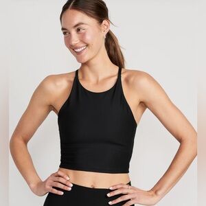 Old Navy PowerSoft Longline Sports Bra. Black. Size small.